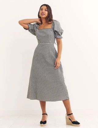 Nobody's Child + Black Check Dawn Midi Dress