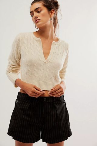 Free People + Sennen Cashmere Cable Sweater