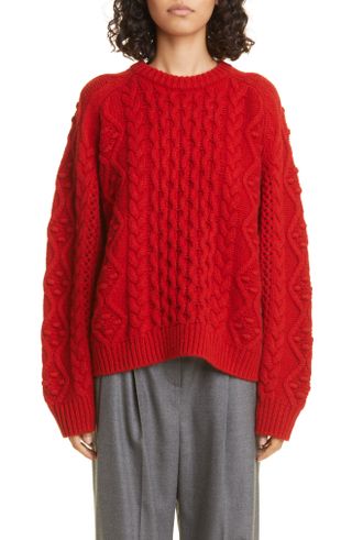 Loulou Studio + Secas Cable Knit Wool & Cashmere Sweater