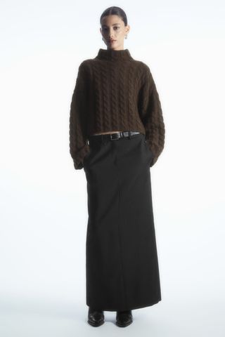 COS + Cable-Knit Turtleneck Sweater