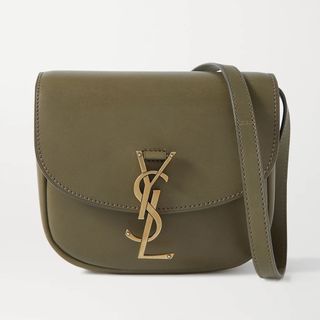 Saint Laurent + Kaia Small Leather Shoulder Bag