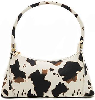 Vxkbiixxcs-O + Cow Print Pu Leather Handbag Shoulder Messenger