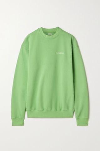 Sporty & Rich + Embroidered Cotton-Jersey Sweatshirt