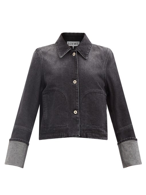 Loewe + Cropped Denim Jacket