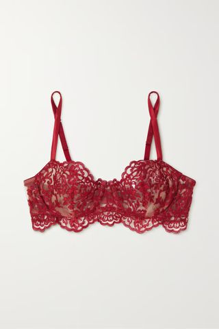 I.D. Sarrieri + Royal Jewel Embroidered Tulle Underwired Balconette Bra