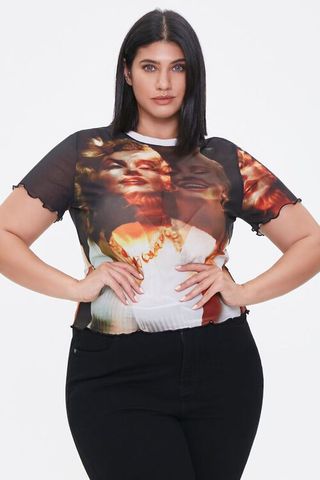 Forever 21 + Mesh Marilyn Monroe Tee