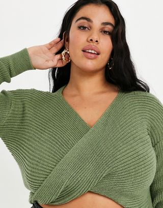 Fashionkilla + Knitted Knot Front Sweater