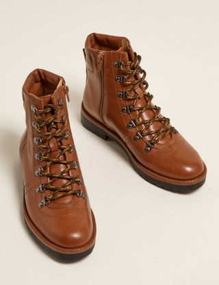Marks and Spencer + Leather Hiker Boots