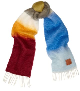 Loewe + Striped Mohair-Blend Scarf