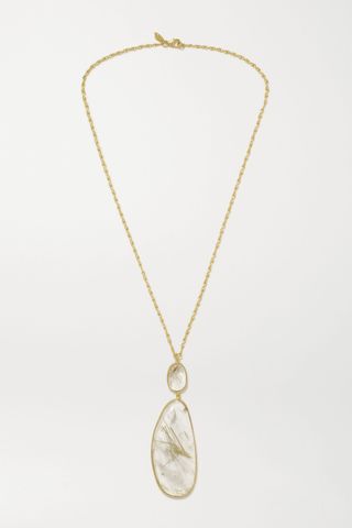 Pippa Small + 18-Karat Gold Quartz Necklace