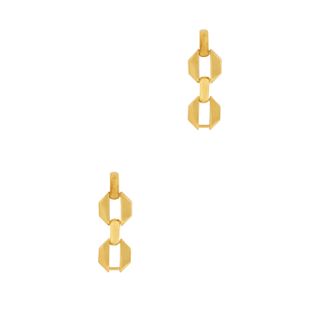 B-Tal + Gold-Plated Octagon Chain Drop Earrings