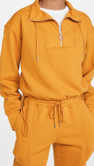 Jonathan Simkhai Standard + Zella Terry Sweatshirt Cropped Pullover Sweatshirt