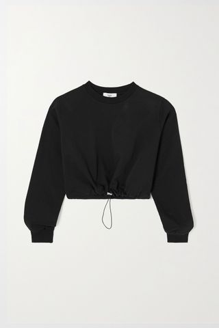 Frankie Shop + Vanessa Cropped Cotton-Terry Sweatshirt