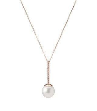Aurate + Proud Pearl Pendant with Diamonds