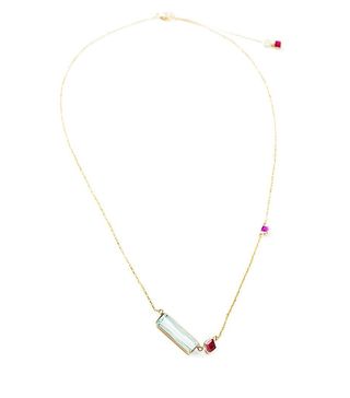 Yi Collection + Aquamarine and Ruby Necklace