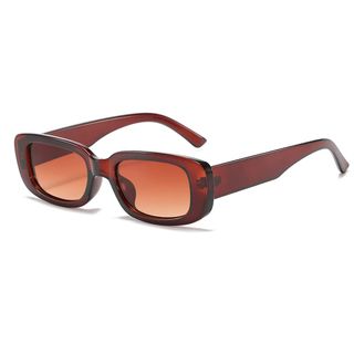 Butaby + Rectangle Sunglasses in Brown