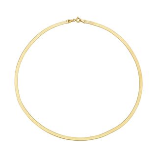 The Last Line + Gold Herringbone Chain Necklace