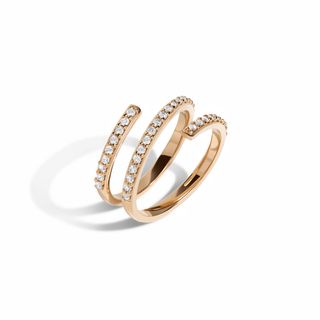 Aurate + Wraparound Ring with White Diamonds