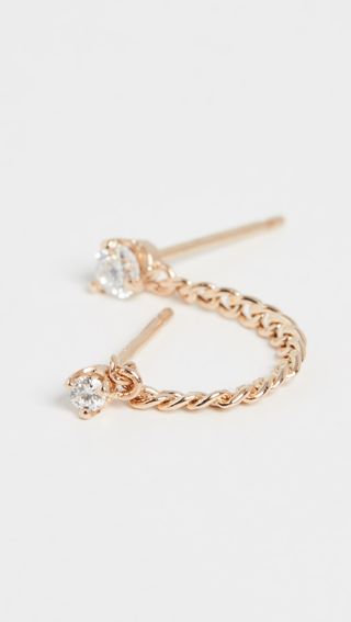 Zoe Chicco + 14k Gold Linked Diamond Stud Earring