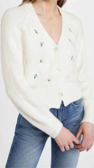 English Factory + Embroidered Knit Cardigan