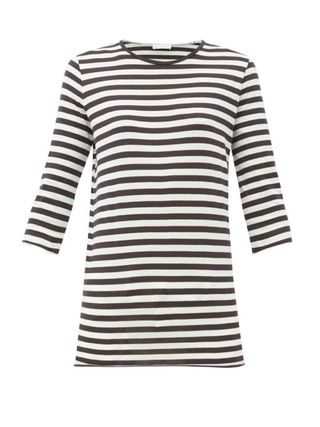 Raey + Half-Sleeve Striped Cotton-Jersey T-Shirt