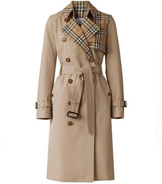 Burberry + Vintage Check panel trench coat