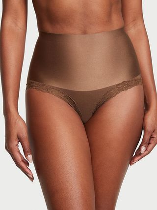 Victoria's Secret + Smoothing Shimmer Lace-Trim Brief Panty