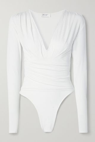 The Line by K + Isla Ruched Stretch-Micro Modal Bodysuit