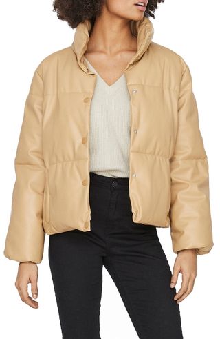 Vero Moda + Emily Coated Puffer Jacket