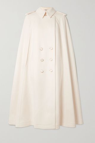 Ralph & Russo + Cape-Effect Double-Breasted Wool and Cashmere-Blend Coat
