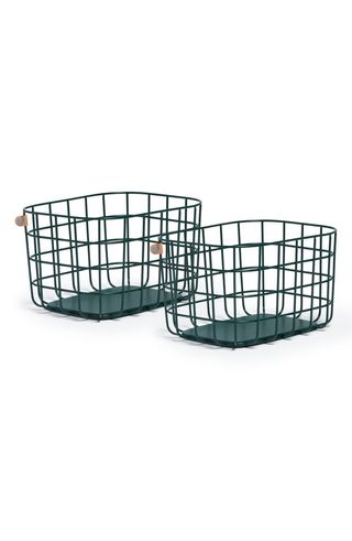 Open Spaces + Set of 2 Medium Wire Baskets