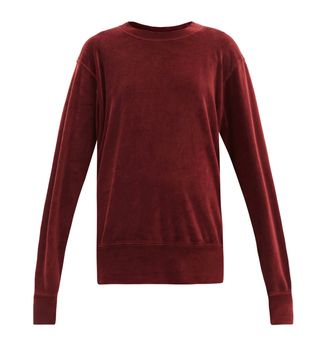 Les Tien + Round-Neck Cotton-Blend Velour Sweatshirt