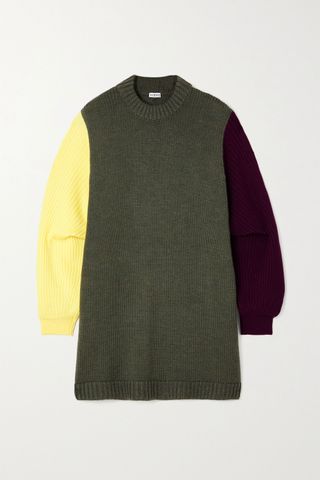 Loewe + Oversized Color-Block Wool Sweater