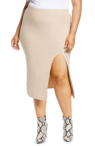 Leith + Split Sweater Midi Skirt