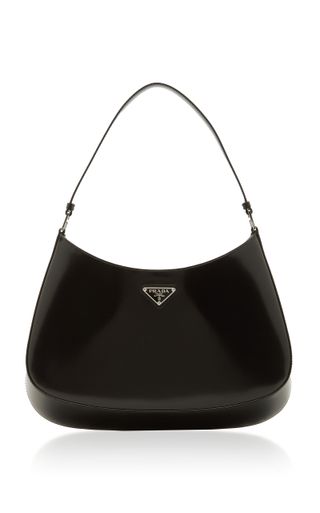 Prada + Cleo Large Leather Shoulder Bag