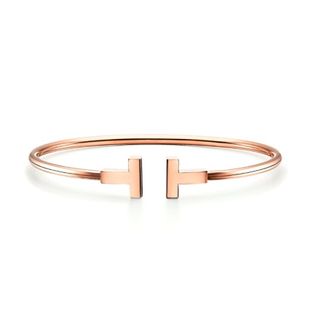 Tiffany 
Co. + Wire Bracelet in Rose Gold