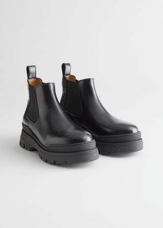 & Other Stories + Chunky Leather Chelsea Boots