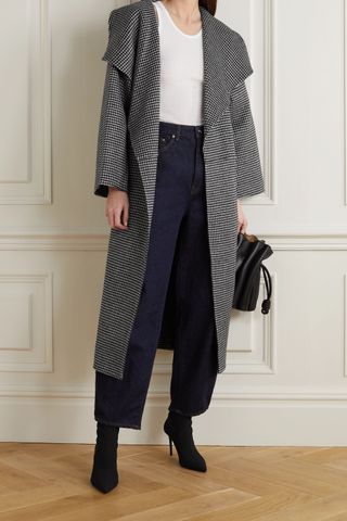 Totême + Signature Houndstooth Wool and Cashmere-Blend Coat