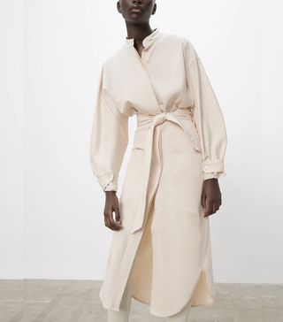 Zara + Voluminous Dress With Belt