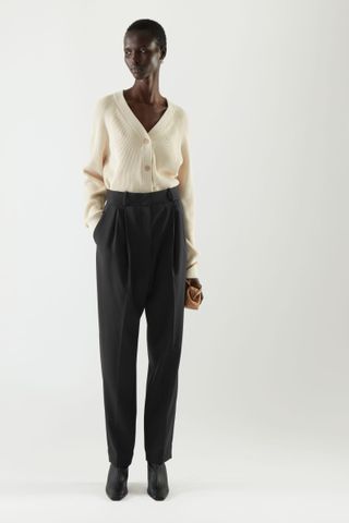 COS + Tapered Wool Mix Trousers