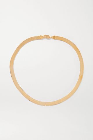 Loren Stewart + Gold Herringbone XL Gold Vermeil Necklace