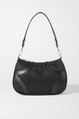 Prada + Leather-Trimmed Nylon Bag