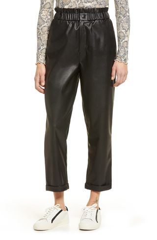 BP. + Faux Leather Relaxed Trousers