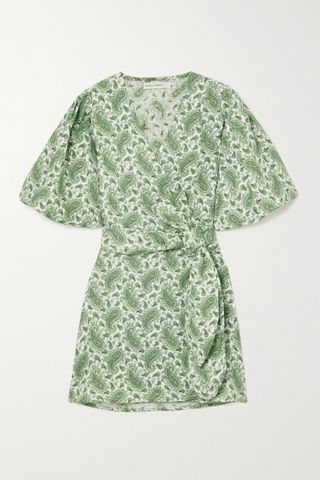 Faithfull the Brand + + Net Sustain Godiva Paisley-Print Linen Mini Wrap Dress