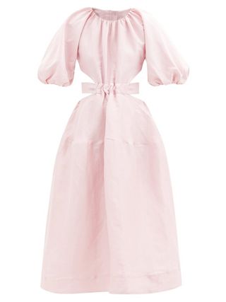 Aje + Mimosa Open-Back Linen-Blend Dress