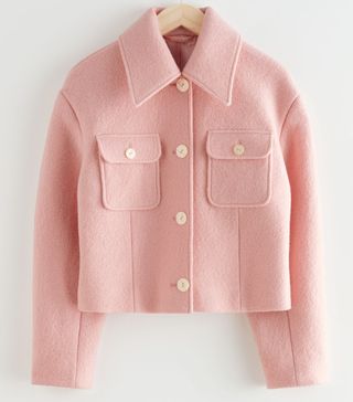 
Other Stories + Buttoned Patch Pocket Wool Jacket