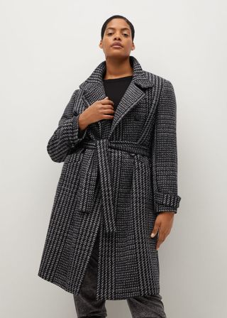 Mango + Textured Wool-Blend Coat