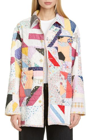Bode + One of a Kind Reworked Quilt Pastel Jacket