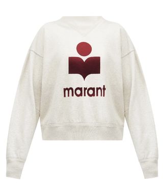 Étoile Isabel Marant + Moby Flocked-Logo Cotton-Blend Sweatshirt