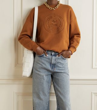 ACNE Studios + Embroidered Cotton-Jersey Sweatshirt